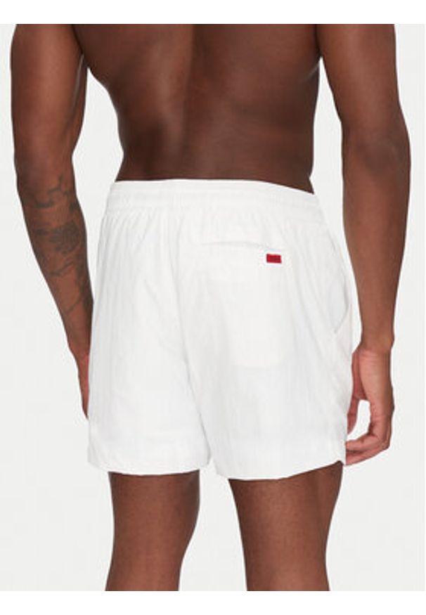 Hugo - HUGO Szorty sportowe Dominica 50493450 Biały Regular Fit. Kolor: biały. Materiał: syntetyk. Styl: sportowy