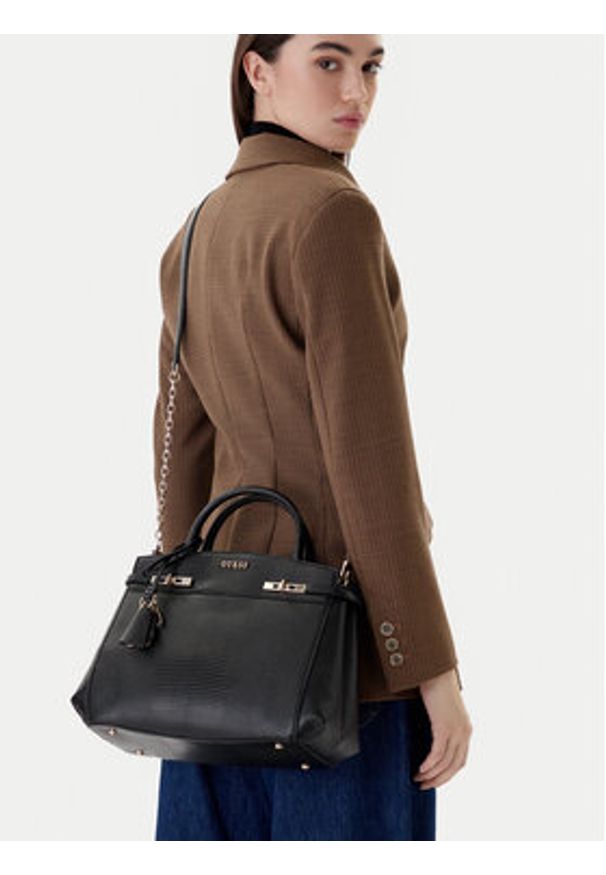 Guess Torebka Melinda HWKL99 33060 Czarny. Kolor: czarny. Materiał: skórzane