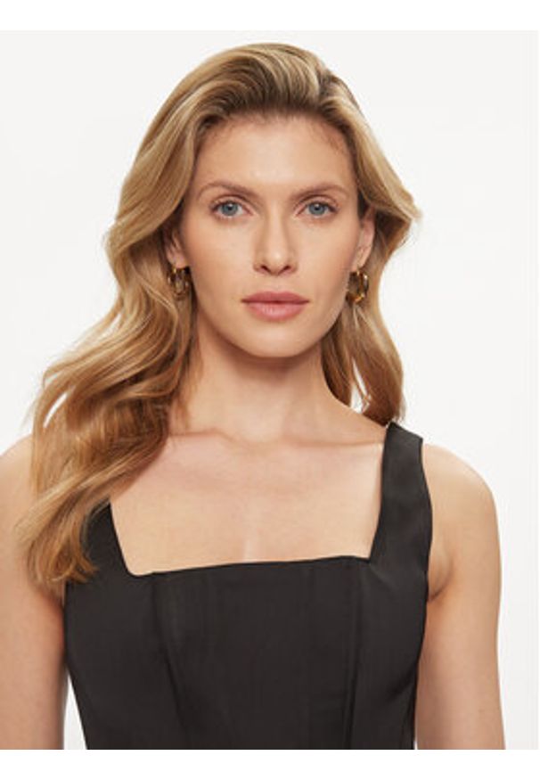 Guess Top Sia W4GH47 WDEE2 Czarny Regular Fit. Kolor: czarny. Materiał: syntetyk