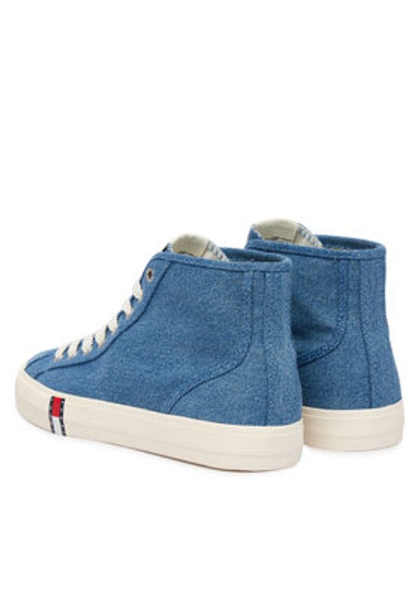 Tommy Jeans Sneakersy Archive Y2K Denim Mid Cut EN0EN03075 Niebieski. Kolor: niebieski. Materiał: materiał