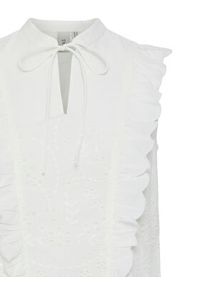 YAS Bluzka Luma 26036259 Biały Regular Fit. Kolor: biały. Materiał: bawełna