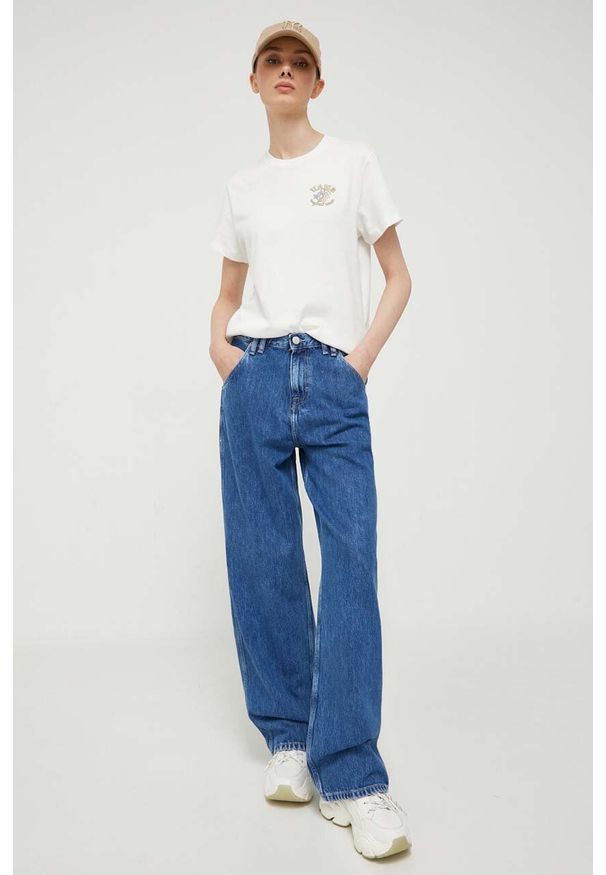 Tommy Jeans jeansy Daisy damskie kolor granatowy. Kolor: niebieski