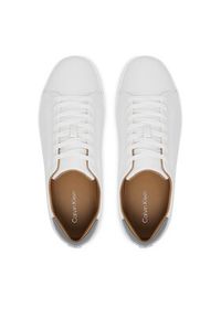 Calvin Klein Sneakersy Pure Low Laceup Cupsole Hf Lth HM0HM01859 Biały. Kolor: biały. Materiał: skóra