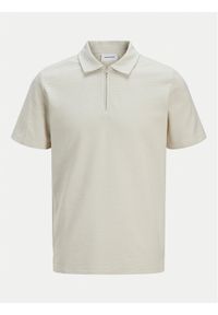 Jack & Jones - Jack&Jones Polo Benja 12269338 Beżowy Regular Fit. Typ kołnierza: polo. Kolor: beżowy. Materiał: bawełna