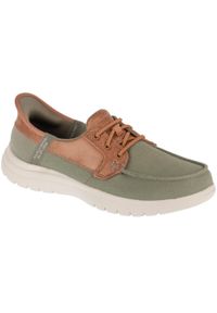 skechers - Buty do chodzenia damskie, Slip-Ins: On-The-Go Flex - Palmilla. Kolor: zielony. Model: Skechers Sport. Sport: turystyka piesza #1