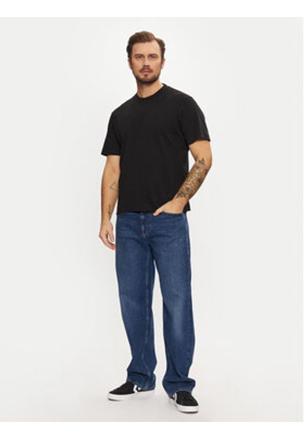 Jack & Jones T-Shirt Urban Edge 12254412 Czarny Loose Fit. Kolor: czarny. Materiał: bawełna