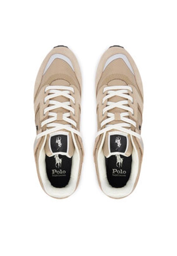 Polo Ralph Lauren Sneakersy 809P01637001 Beżowy. Kolor: beżowy. Materiał: zamsz, skóra