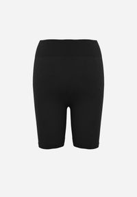 Born2be - Czarne Szorty Kolarki z Wysokim Stanem o Modelującym Fasonie Kimolodia. Okazja: na co dzień. Stan: podwyższony. Kolor: czarny. Styl: casual #3