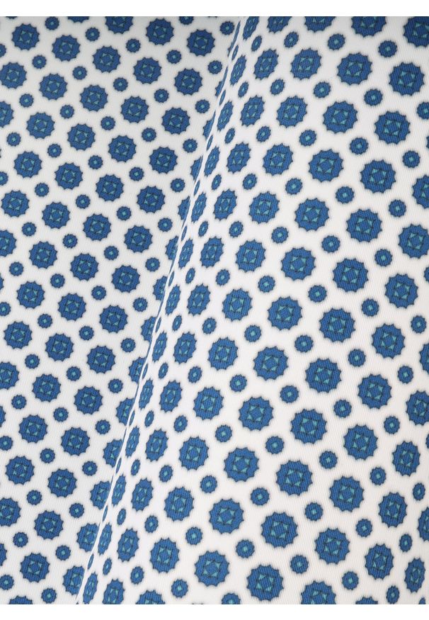 Pako Lorente - PAKO LORENTE – Biała poszetka w mikrowzór. Kolor: biały. Materiał: poliester