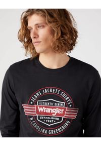 Wrangler - WRANGLER AMERICANA TEE MĘSKA KOSZULKA Z DŁUGIM RĘKAWEM LOGO FADED BLACK W70QD3XV6 112320777. Długość rękawa: długi rękaw. Długość: długie #3