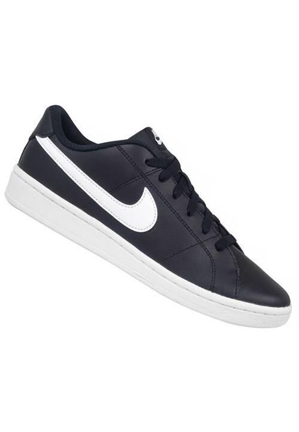 Buty do chodzenia męskie Nike Court Royale 2 Low. Zapięcie: sznurówki. Kolor: czarny. Materiał: skóra, syntetyk, tkanina, materiał. Szerokość cholewki: normalna. Model: Nike Court. Sport: turystyka piesza