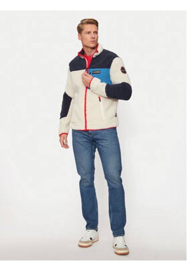 Napapijri Polar Yupik NP0A4GNT Beżowy Regular Fit. Kolor: beżowy. Materiał: syntetyk