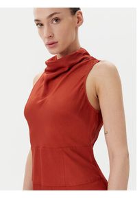 IVY & OAK - IVY OAK Sukienka codzienna IO117601 Czerwony Regular Fit. Okazja: na co dzień. Kolor: czerwony. Materiał: wiskoza. Typ sukienki: proste. Styl: casual #3