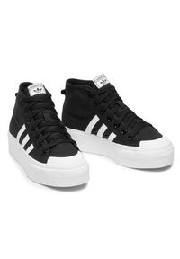 Adidas - adidas Sneakersy Nizza Platform Mid W FY2783 Czarny. Kolor: czarny. Materiał: materiał. Obcas: na platformie #5