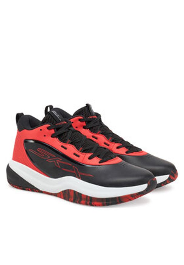 skechers - Skechers Buty do koszykówki 253010/BKRD 253010/BKRD Czarny. Kolor: czarny. Materiał: skóra. Sport: koszykówka