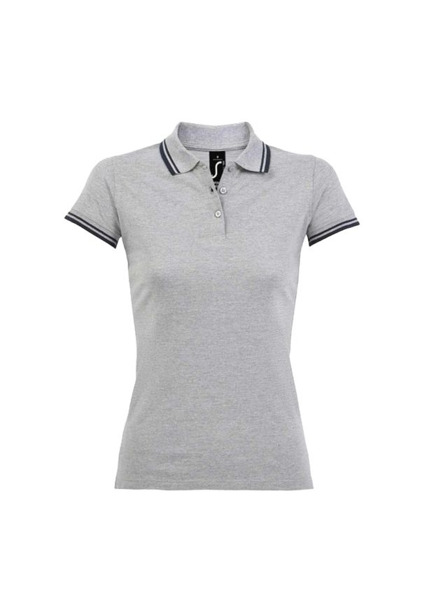 SOL'S - Damska Koszulka Polo Pasadena. Typ kołnierza: polo. Kolor: wielokolorowy, niebieski, szary