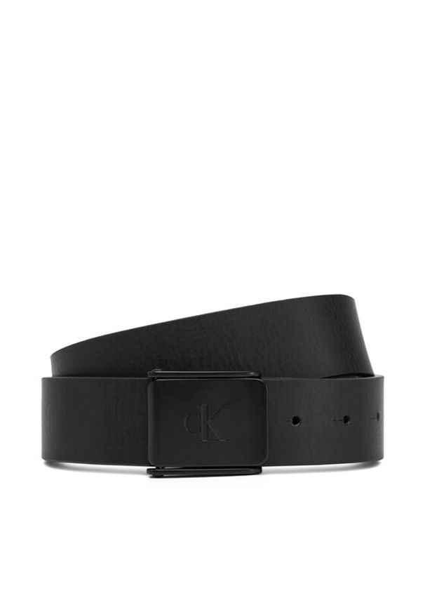 Calvin Klein Jeans Pasek Męski Clamp Casual Plaque Buckle 3.8Mm LV04G7000G Czarny. Kolor: czarny. Materiał: skóra. Styl: casual