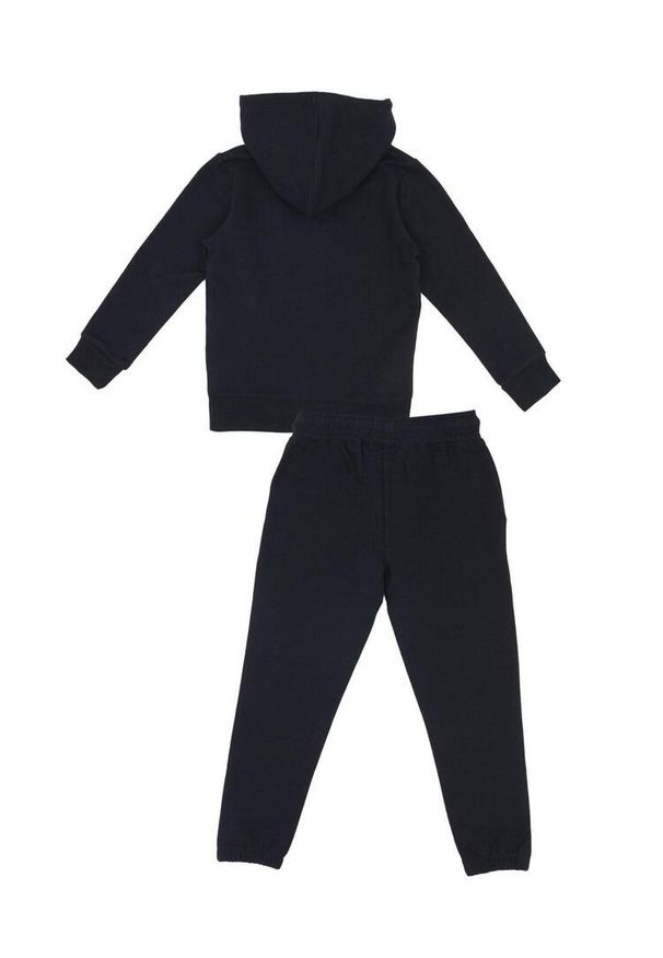 LEONE 1947 APPAREL - Podstawowy dres dziewczęcy z kapturem i zamkiem błyskawicznym na całej długości. Okazja: na uczelnię. Kolor: czarny. Materiał: dresówka. Styl: sportowy