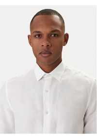 Calvin Klein Koszula LV019EU121 Biały Regular Fit. Kolor: biały. Materiał: lyocell #4