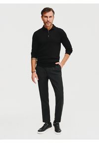 Pako Lorente - PAKO LORENTE – Sweter polo w kolorze czarnym. Okazja: na co dzień. Typ kołnierza: polo. Kolor: niebieski, czarny. Materiał: poliester, wiskoza. Sezon: wiosna. Styl: casual #5