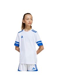 Adidas - Koszulka dla dzieci adidas Squadra 25. Kolor: biały, niebieski, wielokolorowy. Sport: piłka nożna