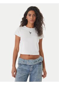 Hugo - HUGO T-Shirt Dichroma_B 50560769 Écru Slim Fit. Materiał: bawełna #1