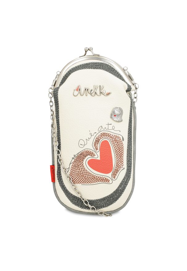 Szare Damskie Etui Na Okulary Anekke Premium. Kolor: szary. Wzór: aplikacja, haft. Dodatki: z haftem, z aplikacjami. Styl: retro, klasyczny, elegancki
