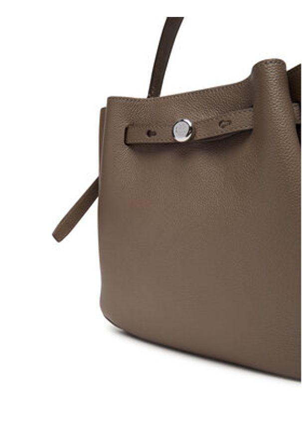 Tory Burch Torebka Romy Bucket Bag 166982 Brązowy. Kolor: brązowy. Materiał: skórzane