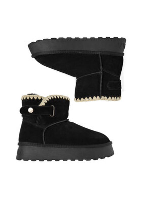 Badura Śniegowce EO-ANGELA-TS6296-01 Czarny. Kolor: czarny. Materiał: zamsz, skóra