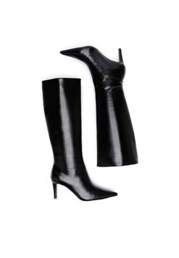 Nine West Kozaki WFA3424-1 Czarny. Kolor: czarny. Materiał: materiał