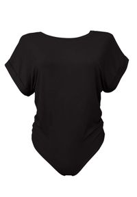 LEMISS - Body t-shirt Yara Deep Black. Okazja: na co dzień. Kolor: czarny. Materiał: dzianina, materiał. Styl: casual