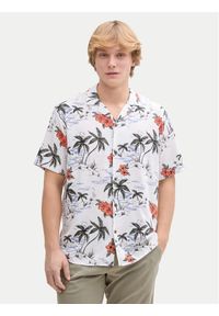 Tom Tailor Denim Koszula 1045191 Biały Relaxed Fit. Kolor: biały. Materiał: len, wiskoza #1