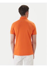 TOMMY HILFIGER - Tommy Hilfiger Polo 1985 MW0MW17771 Pomarańczowy Slim Fit. Typ kołnierza: polo. Kolor: pomarańczowy. Materiał: bawełna #4