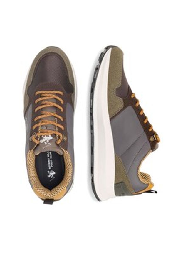 Beverly Hills Polo Club Sneakersy 2023P2018-1 Khaki. Kolor: brązowy. Materiał: materiał
