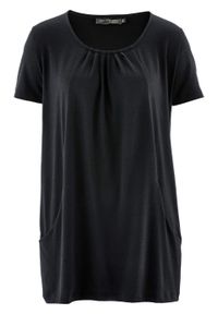 Długi shirt bonprix czarny. Kolor: czarny. Długość: długie #1