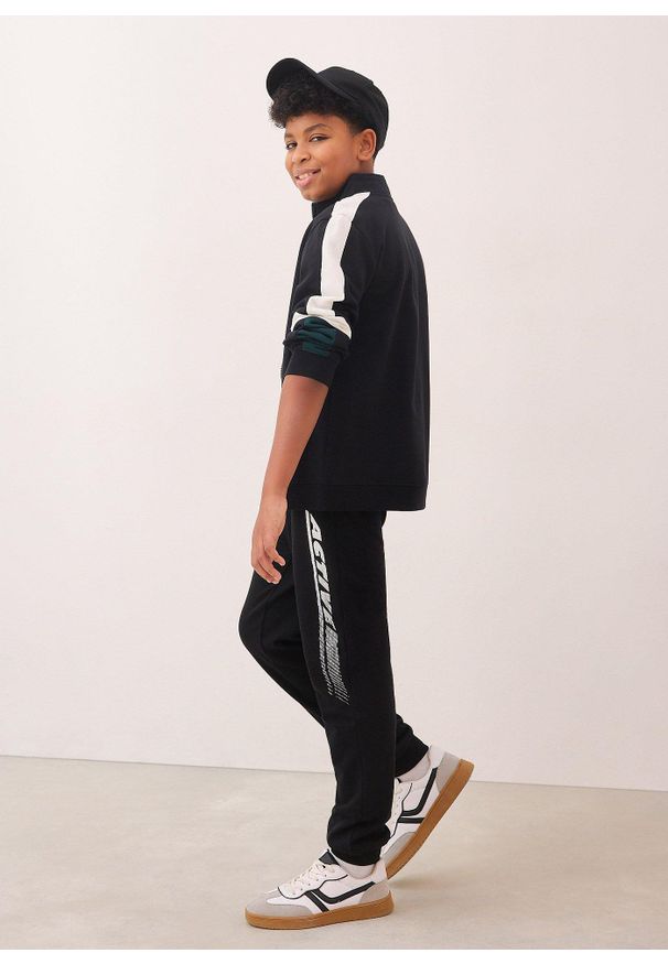 bonprix - Rozpinana bluza dresowa z czystej bawełny organicznej. Kolor: czarny. Materiał: bawełna, dresówka