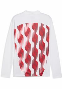 Puma - Męska bluza przedmeczowa z zamkiem 1/4 Girona FC PUMA White Red. Kolor: biały, czerwony, wielokolorowy