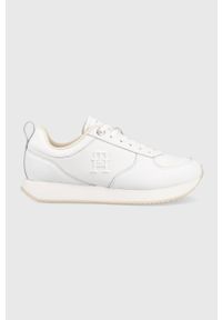TOMMY HILFIGER - Tommy Hilfiger sneakersy kolor biały FW0FW07285. Nosek buta: okrągły. Zapięcie: sznurówki. Kolor: biały. Materiał: guma #1