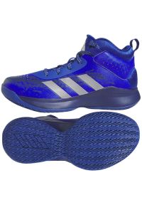 Adidas - Buty do koszykówki adidas Cross Em Up 5 K Wide W HQ8495 niebieskie niebieskie. Zapięcie: sznurówki. Kolor: niebieski. Materiał: syntetyk, guma. Szerokość cholewki: normalna. Sport: koszykówka #5