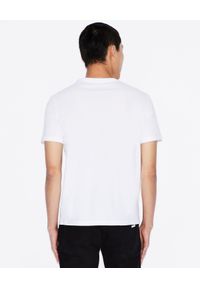 Armani Exchange - ARMANI EXCHANGE - Bawełniany T-shirt z nadrukiem. Okazja: na co dzień. Kolor: biały. Materiał: bawełna. Wzór: nadruk. Styl: klasyczny, casual #5