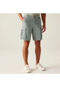 Regatta - Spodenki turystyczne męskie Shorebay cargo. Kolor: biały. Materiał: bawełna. Wzór: ze splotem. Sport: turystyka piesza #1