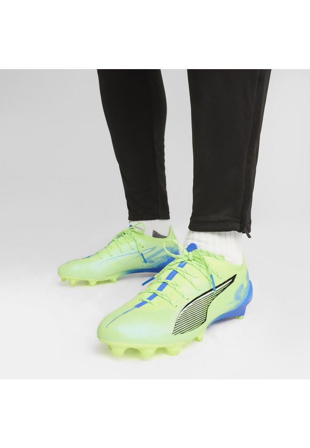 Puma - Buty piłkarskie unisex PUMA ULTRA 5 ULTIMATE FG. Kolor: biały, niebieski, żółty, wielokolorowy. Materiał: syntetyk, materiał. Sport: piłka nożna