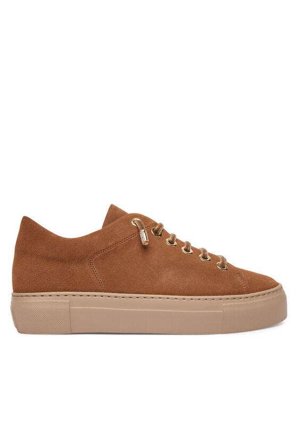 AGL Sneakersy Crystal New D925300FGKV153G594 Brązowy. Kolor: brązowy. Materiał: zamsz, skóra
