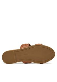 TOMMY HILFIGER - Tommy Hilfiger Espadryle Leather Rope Espadrille Mule FW0FW08503 Brązowy. Kolor: brązowy. Materiał: skóra #5