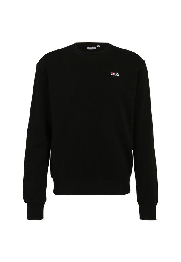 Bluza męska Fila Leverano Regular Crew Sweat. Kolor: czarny. Materiał: dresówka. Sport: turystyka piesza