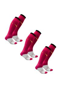 LEGEA - Getry piłkarskie C168 różowy fluo 3 pary. Kolor: różowy, wielokolorowy, czarny. Sport: piłka nożna #1