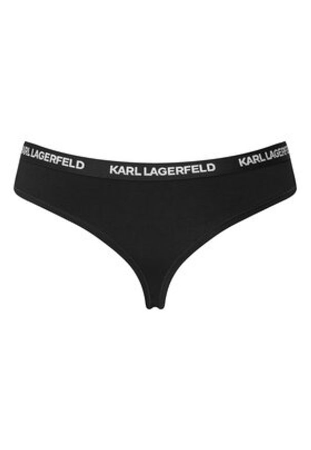 Karl Lagerfeld - KARL LAGERFELD Komplet stringów B1W47031 Czarny. Kolor: czarny. Materiał: bawełna