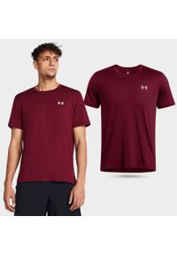 Koszulka fitness męska Under Armour t-shirt sportowy z krótkim rękawem. Kolor: czerwony. Długość rękawa: krótki rękaw. Długość: krótkie. Sport: fitness #2