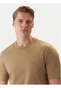 BOSS T-Shirt Thompson 01 50468347 Khaki Regular Fit. Kolor: brązowy. Materiał: bawełna #3