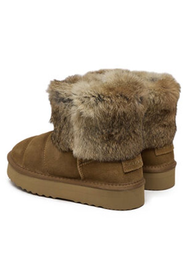 Patrizia Pepe Śniegowce PD941 Brązowy. Kolor: brązowy. Materiał: zamsz, skóra